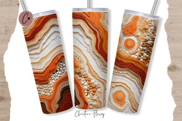 3D Embroidered Earthy Agate Tumbler Wrap: Design Evaluation and Practical Application