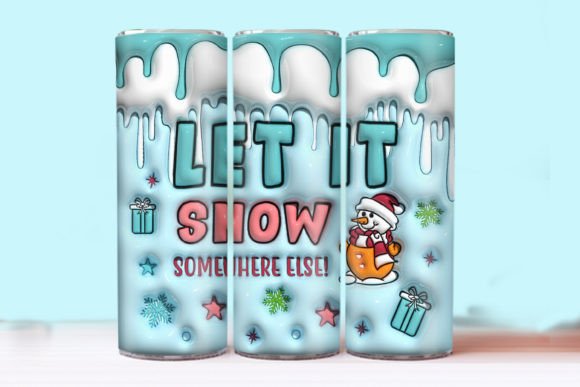3D Inflated Retro Winter Snowman Design Guide