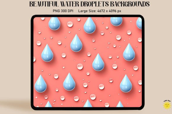3D Rain Drops on Pastel Backgrounds: Elevating Digital Design with Crystal Clear Aesthetics