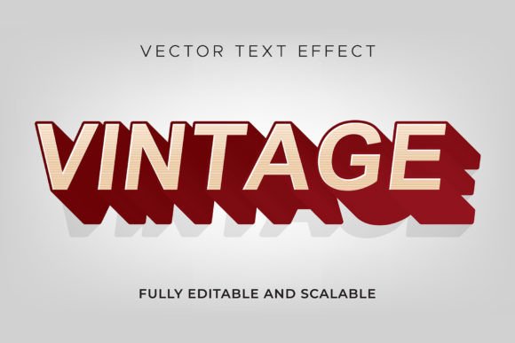 3D Retro Vintage Vibe Text Effect