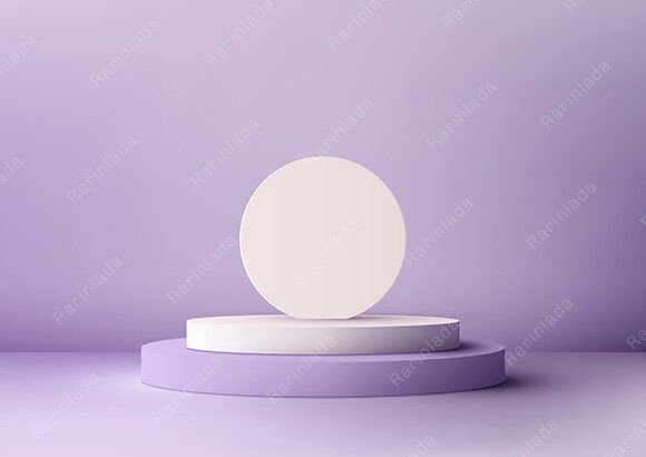 3D White and Purple Podium White Circle: Integrating High-Resolution Assets into Professional Design Workflows