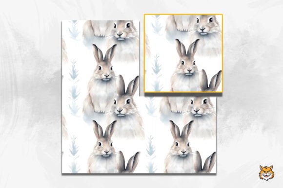 Arctic Hare Seamless Pattern 1: A Versatile Winter Design Resource for Creators
