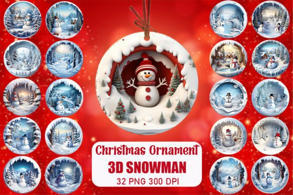 Beautiful 3D Snowman Christmas Ornament: A Versatile Digital Asset for Holiday Creators