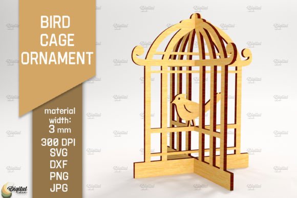 Crafting 3D Bird Cage Ornament SVG Laser Cut Designs