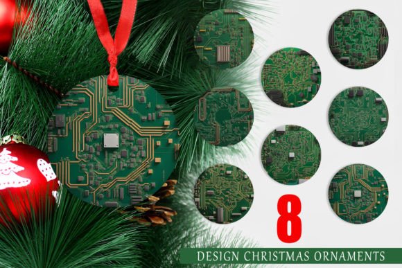 Elevate Holiday Designs with 3D Circuit Board Ornaments