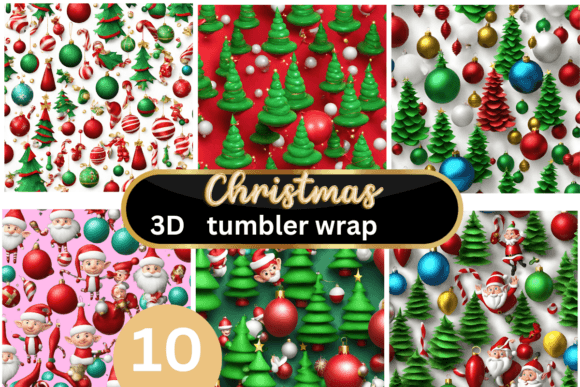 Elevate Your Holiday Crafts with a Premium Christmas 3D Tumbler Wrap Bundle