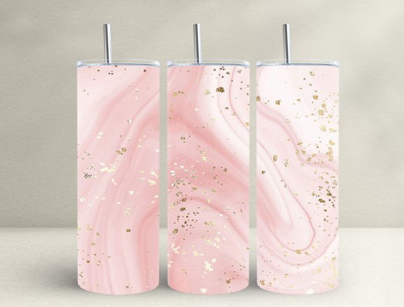 Elevate Your Tumbler Business with 3D Rose Gold Marble 20oz Tumbler Wrap Designs
