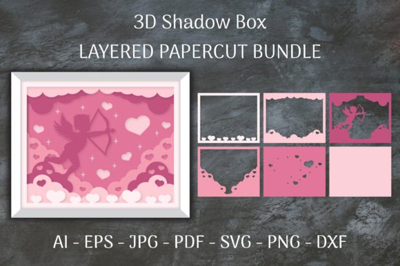 Elevating Digital Designs into Tangible Art: The Strategic Value of the Cupid Love 3D Shadow Box Layered Project