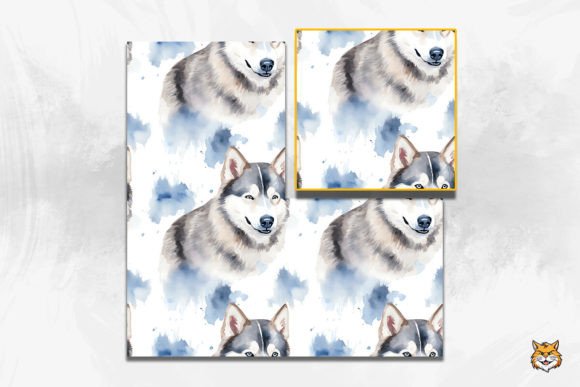 Husky Dog Seamless Pattern 2: Design Guide