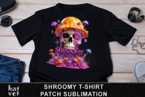 Integrating Shroomy Mushroom Skull TShirt Patch PNG into Modern Creative Workflows
