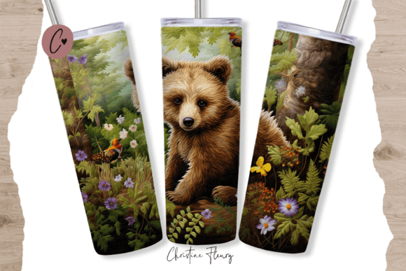 Mastering the 3D Embroidered Bear Tumbler Wrap PNG for Professional Sublimation