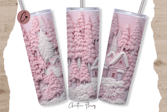 Mastering the 3D Embroidered Pink Winter Tumbler Wrap: A Guide to Professional Sublimation Design