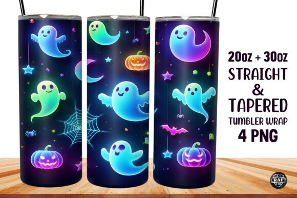Neon Halloween 3D Tumbler Wrap Guide
