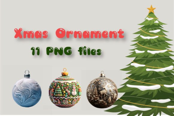 Revolutionizing Holiday Merchandise with the 3D Xmas Ornament PNG 11 Files Bundle