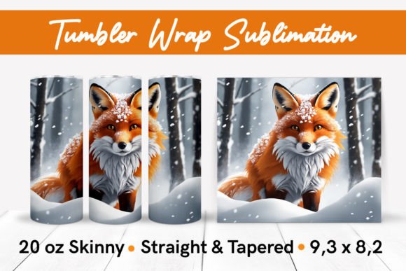 Strategic Branding with 3D Winter Fox Tumbler Wrap Sublimation
