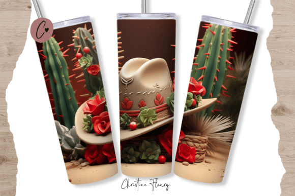 Strategic Branding with the 3D Western Christmas Cowboy Hat Tumbler