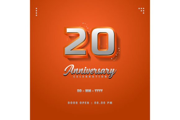 Strategic Design for Milestone Celebrations: Leveraging 20th Anniversary Party Invitation 3d Assets