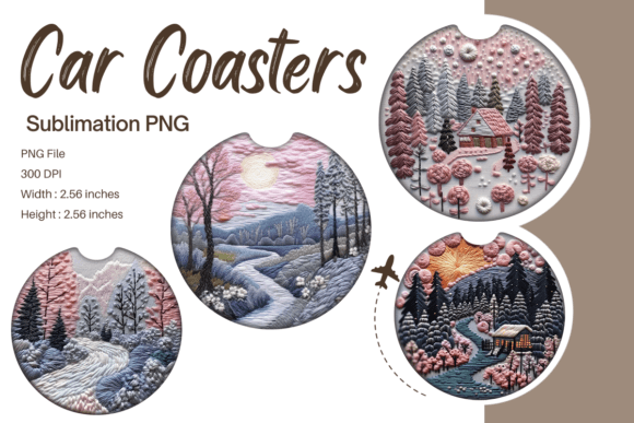 Strategic Positioning with 3D Christmas Tree Embroidery Car Coaster Designs