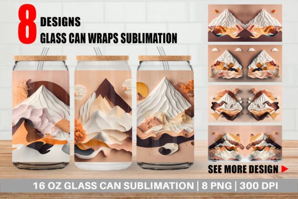 Unleashing Creativity with Glass Can 3D Paper Art Volcano Designs