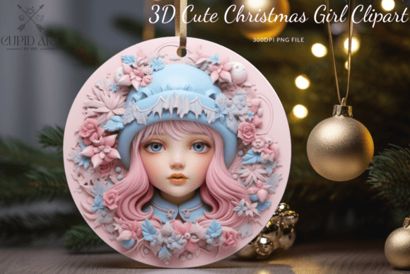 Unleashing Holiday Creativity with High-Resolution 3D Cute Christmas Girl Clipart